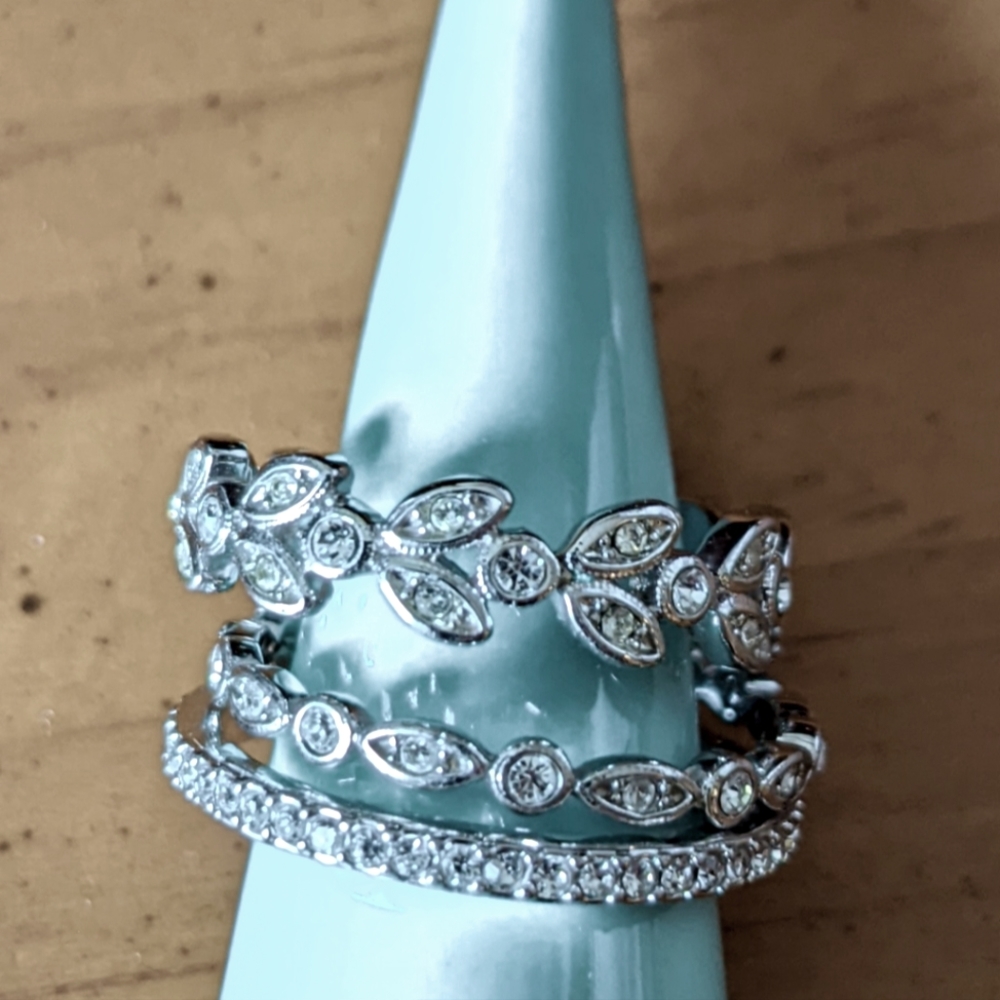 Stella &Dot 3 ring set size 7